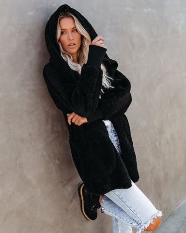 The Coziest Yet Pocketed Cardigan - Black