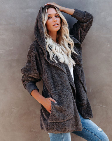 The Coziest Yet Pocketed Cardigan - Steel Grey