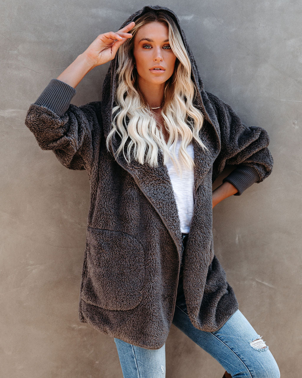The Coziest Yet Pocketed Cardigan - Steel Grey
