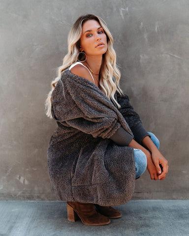 The Coziest Yet Pocketed Cardigan - Steel Grey