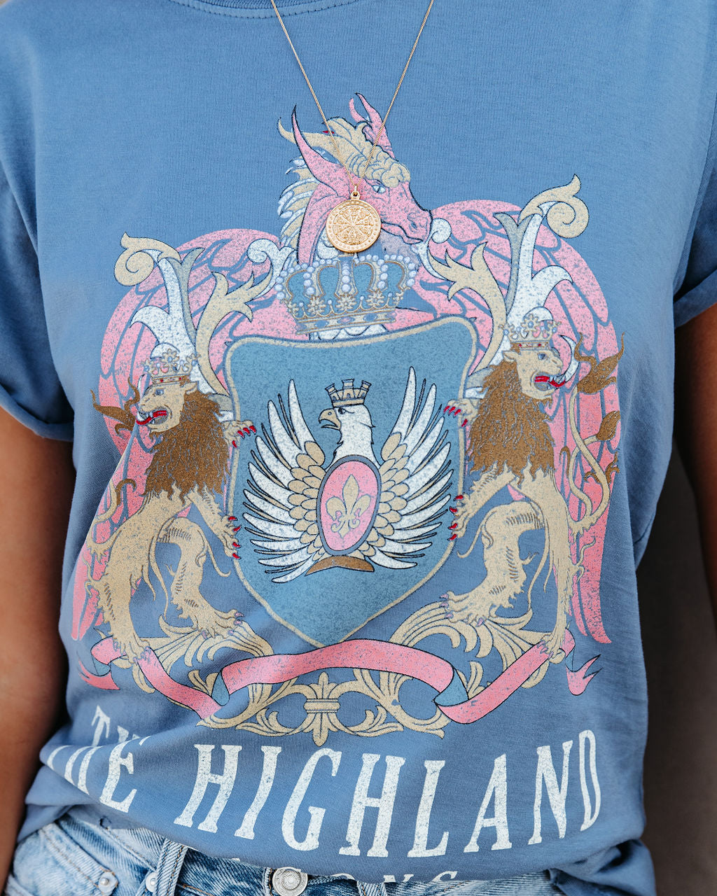 The Highland Dragons Cotton Distressed Tee