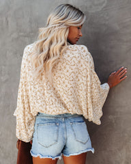 The Hills Are Alive Eyelet Kimono Top - Mustard