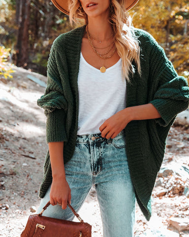 Thorn Soft Knit Cardigan - Olive