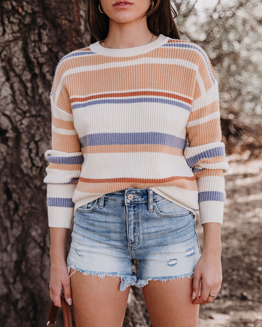 To And Fro Striped Knit Sweater