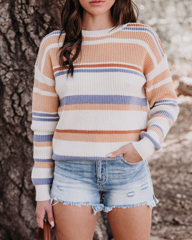 To And Fro Striped Knit Sweater