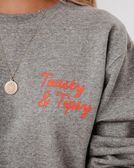 Toasty And Tipsy Cotton Blend Sweatshirt