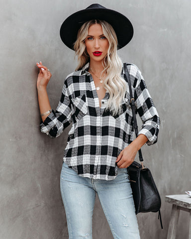 Townsend Checkered Button Down Top