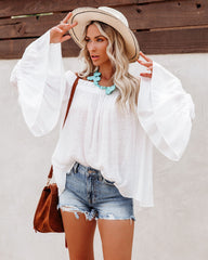Trip Advisor Off The Shoulder Top - Marshmallow
