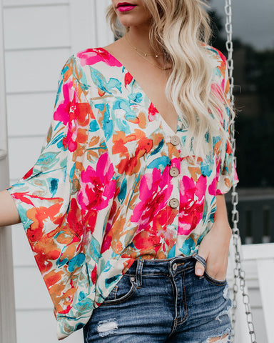 Tropicana Floral Kimono Top