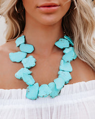 Turquoise Slab Collar Necklace