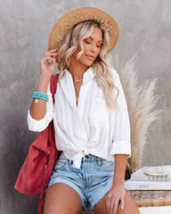 Union Textured Button Down Top