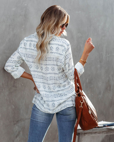 Unseasonably Warm Button Down Top