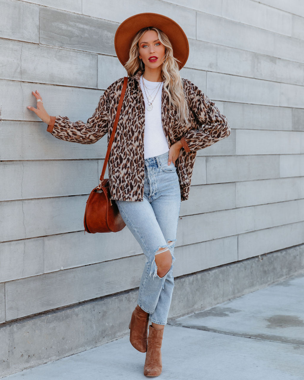 Unstoppable Button-Down-Hemdjacke mit Leopardenmuster 