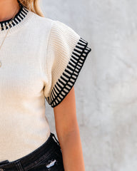 Up Close Tiered Sleeve Knit Top