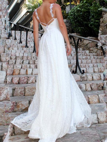 V-neck Sling Lace Long Dress