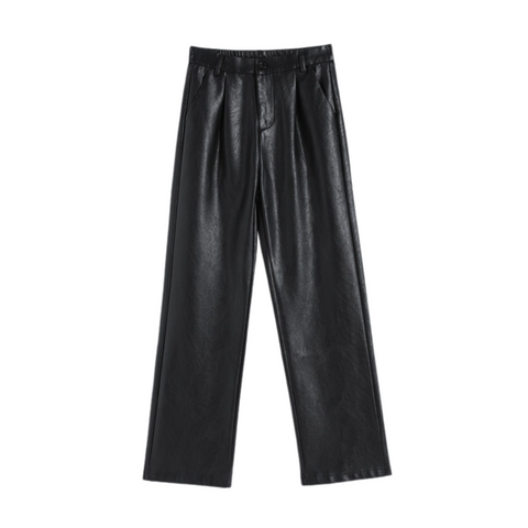 Brigitta High Waist Vegan Leather Pants