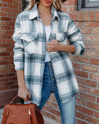 Veneta Pocketed Plaid Shacket