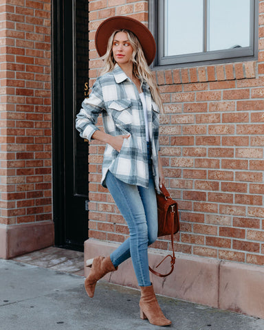 Veneta Pocketed Plaid Shacket