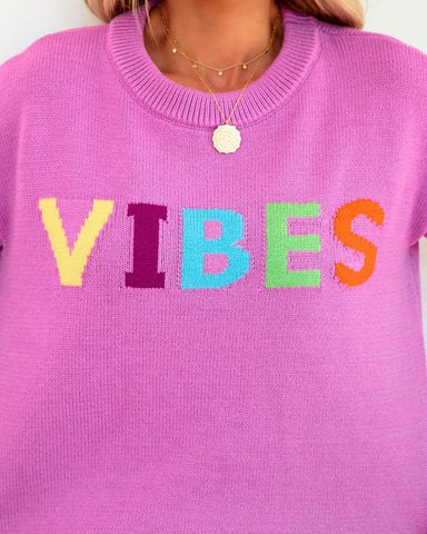 Pullover aus Baumwollmischung „Vibes“ – Orchidee 