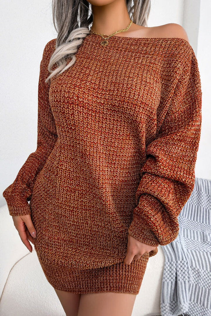 Relx Essential Pods Static Marled Sweater Dress Burgundy Marled Knit Midi  Dress | Banana Republic SilkRoll
