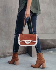 Whitley Sherpa Crossbody Bag - Tan