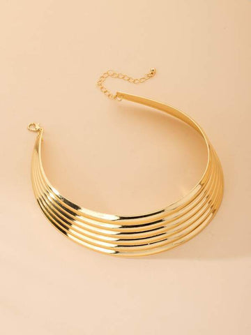 Wide Metal Necklace