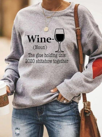 Wine Glass Heart Sweatshirt