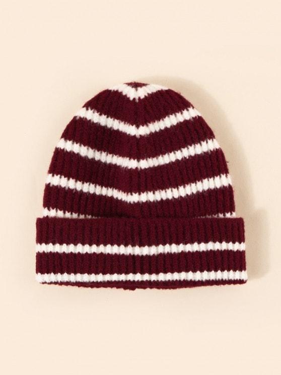 Winter Striped Pattern Knitted Hat