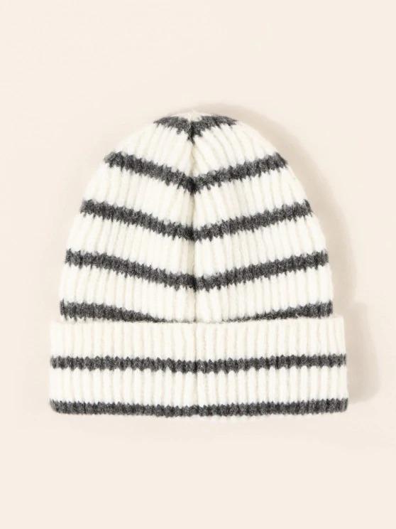 Winter Striped Pattern Knitted Hat
