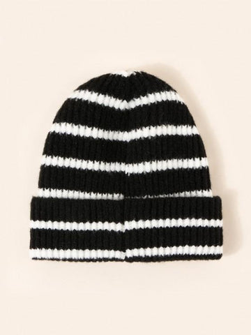 Winter Striped Pattern Knitted Hat