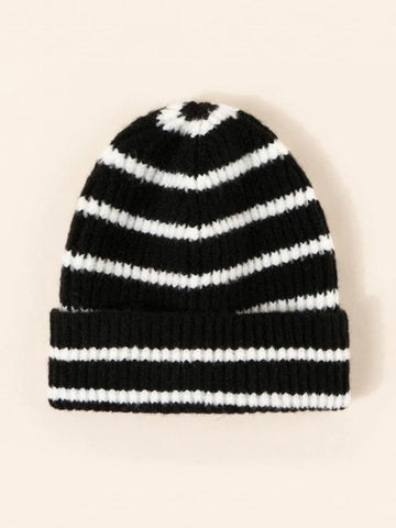 Winter Striped Pattern Knitted Hat