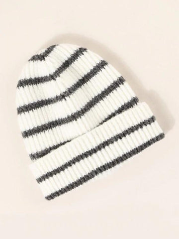 Winter Striped Pattern Knitted Hat