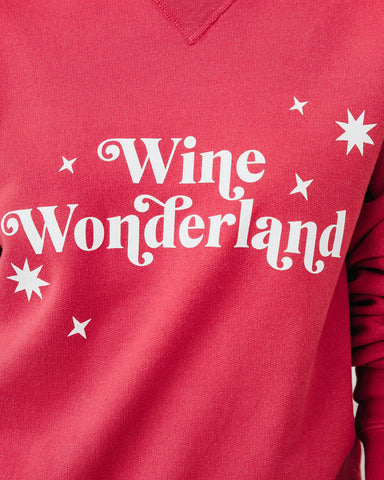 Wine Wonderland Sweatshirt aus Baumwollmischung 