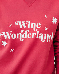 Wine Wonderland Cotton Blend Sweatshirt