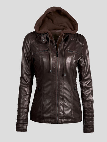 Damen Jacken Kunstlederjacke