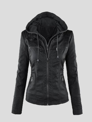 Damen Jacken Kunstlederjacke