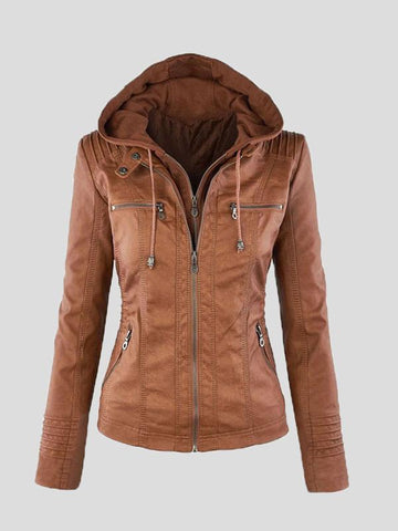 Damen Jacken Kunstlederjacke