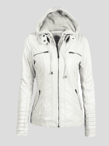 Damen Jacken Kunstlederjacke