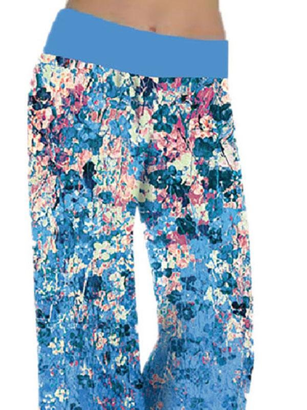 Pantalon de yoga ample à imprimé floral pour femme