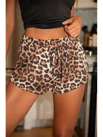 Lockere Shorts mit Leopardenmuster für Damen