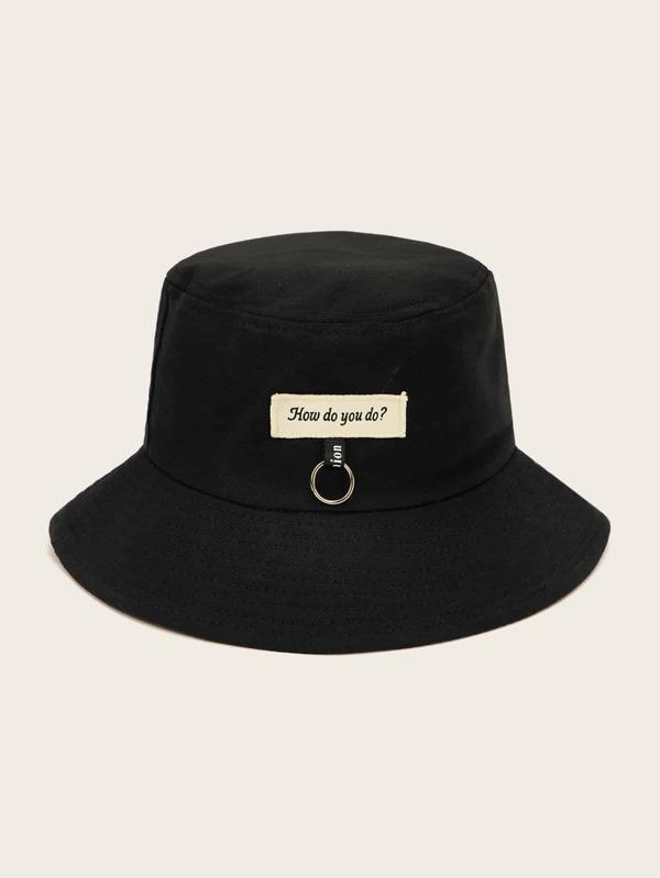 Women Slogan Pattern Bucket Hat