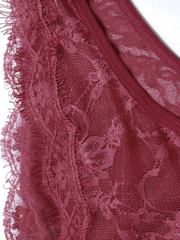 Women Transparent Lace Sling Nightdress