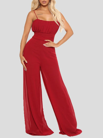 Sling Bare Back Wide-Leg Jumpsuit