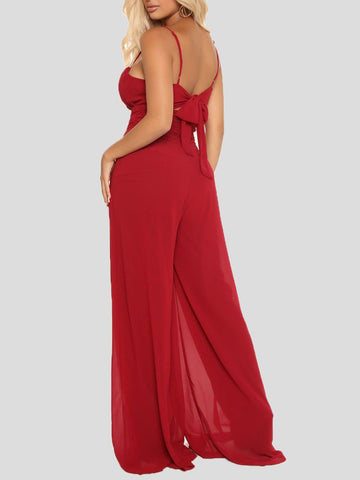 Sling Bare Back Wide-Leg Jumpsuit