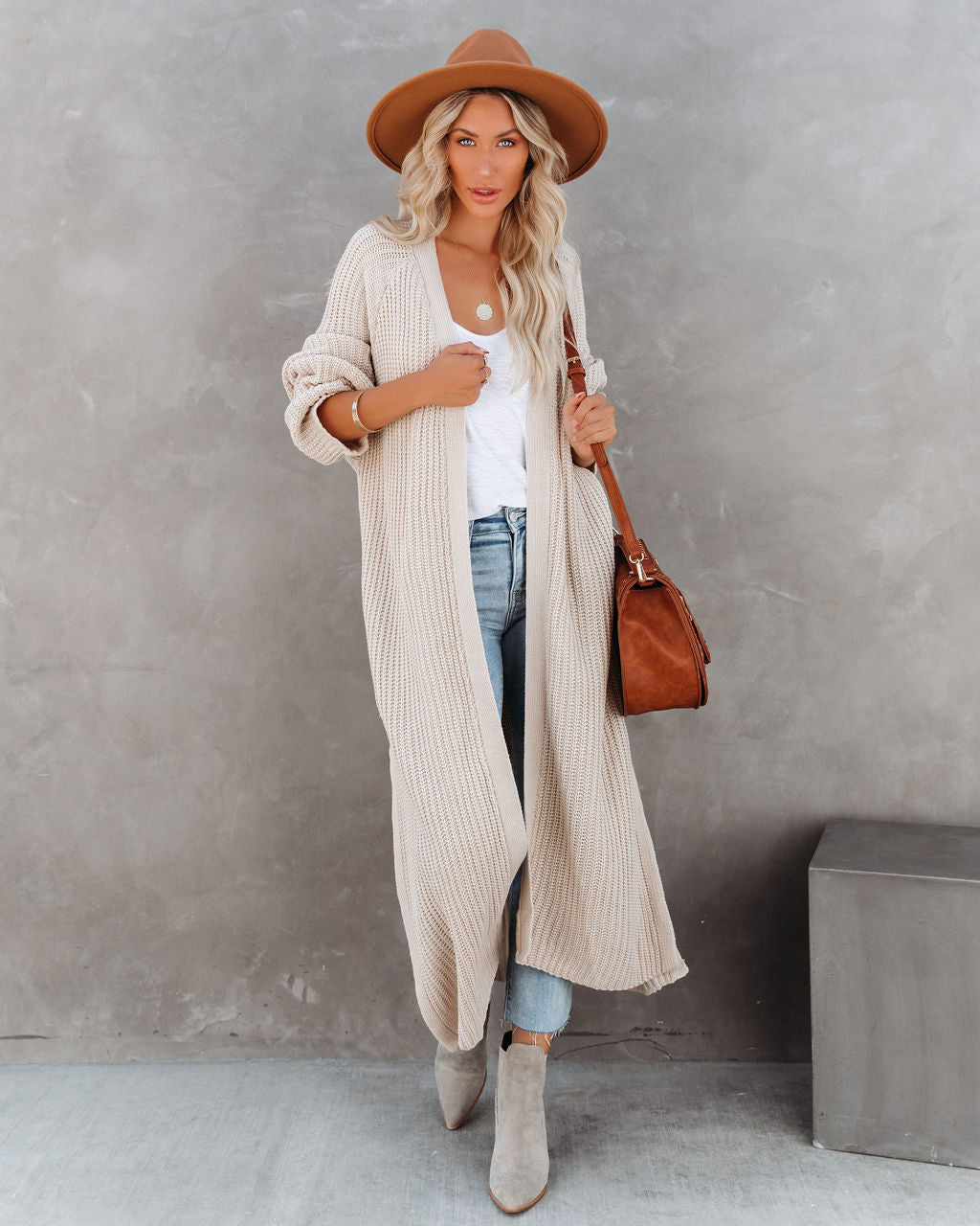Your Own World Knit Duster Cardigan - Beige – Orro Shop