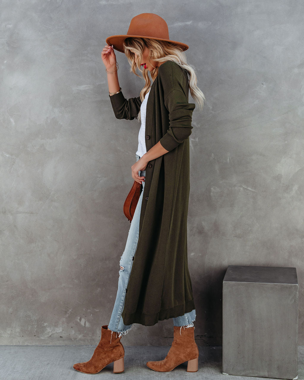 Zaire Button Down Knit Duster Cardigan