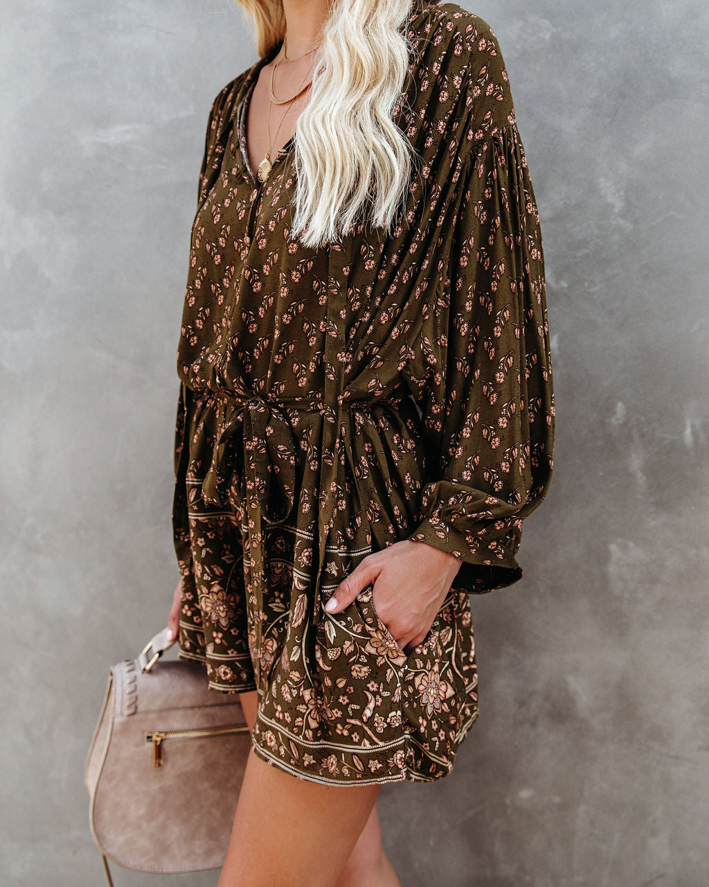 Zim Floral Pocketed Romper