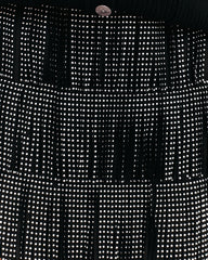 Zoie Studded Fringe Mini Skirt - Black